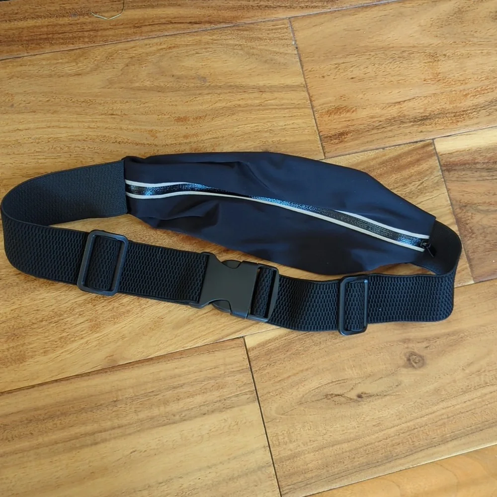 Black and Clear Portholic Belt Bag Waist Fanny Pack Travel Phone Run